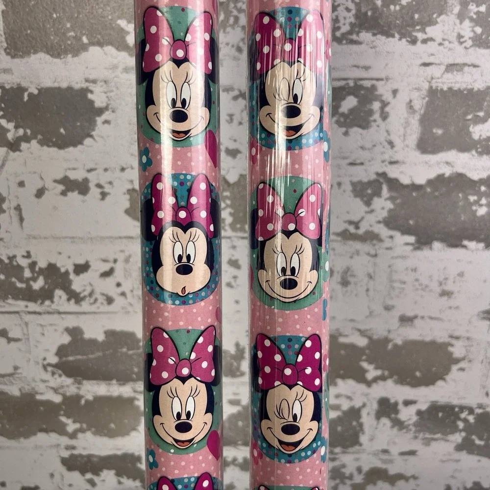 Disney Junior Hallmark Minnie Mouse Wrapping Paper Heavyweight 2 Rolls 40sqft